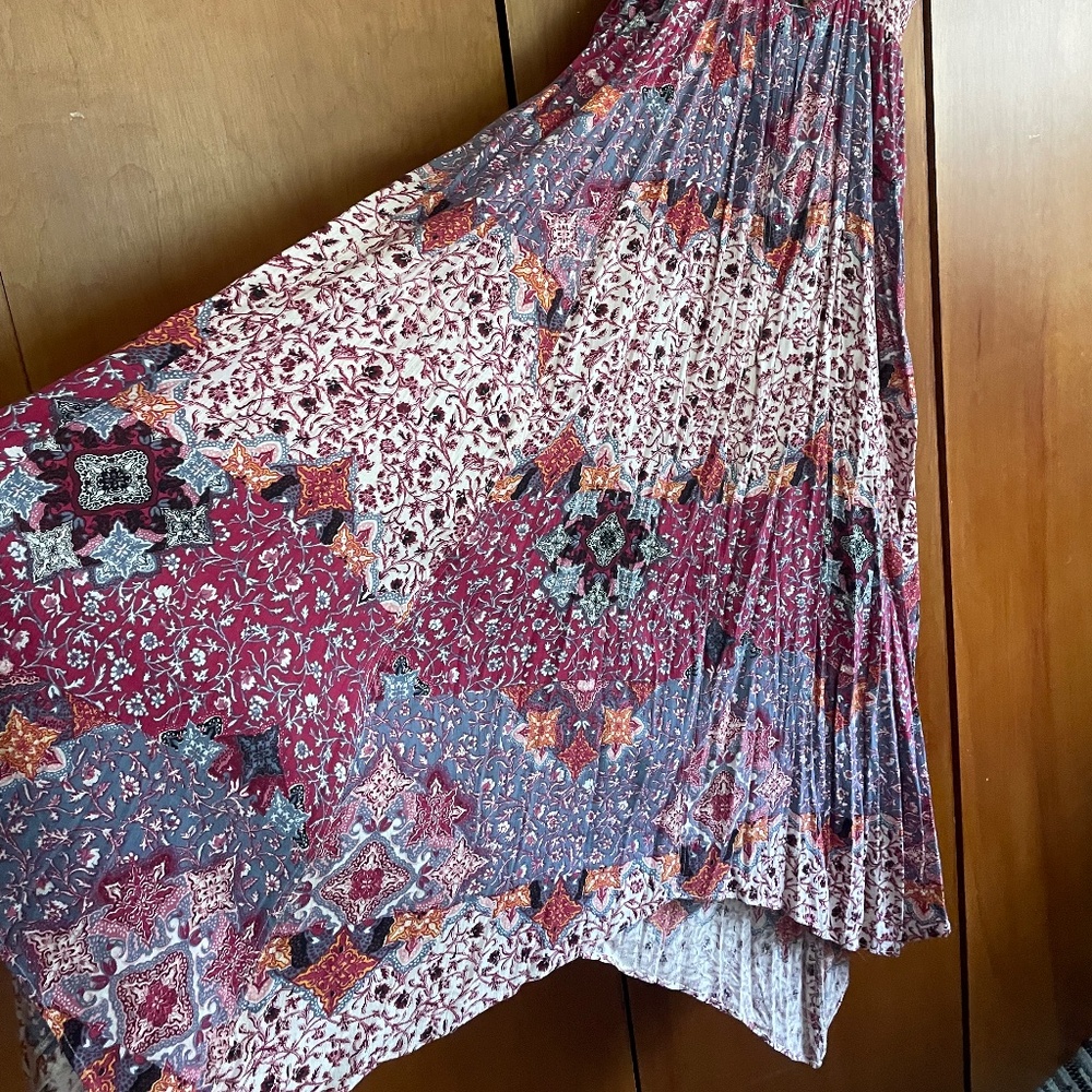 Long Boho printed maxi dress - Picture 2 of 4